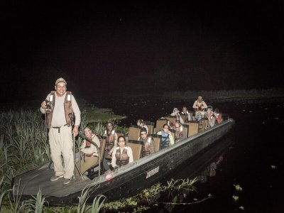 Nocturnal skiff ride