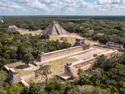 Chichen Itza aerial view