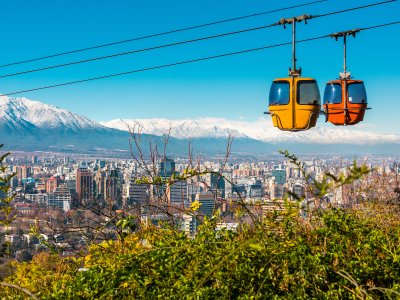 Cable car in San Cristobal hill