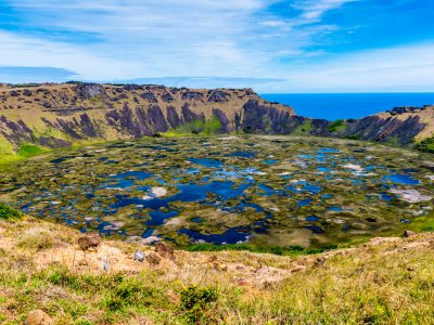 Rano Kau volcano in Easter Island