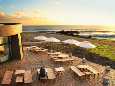 Sunset on a Terrace in Easter Island