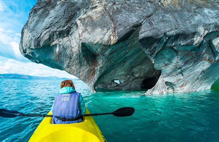 Kayaking General Carrera Lake