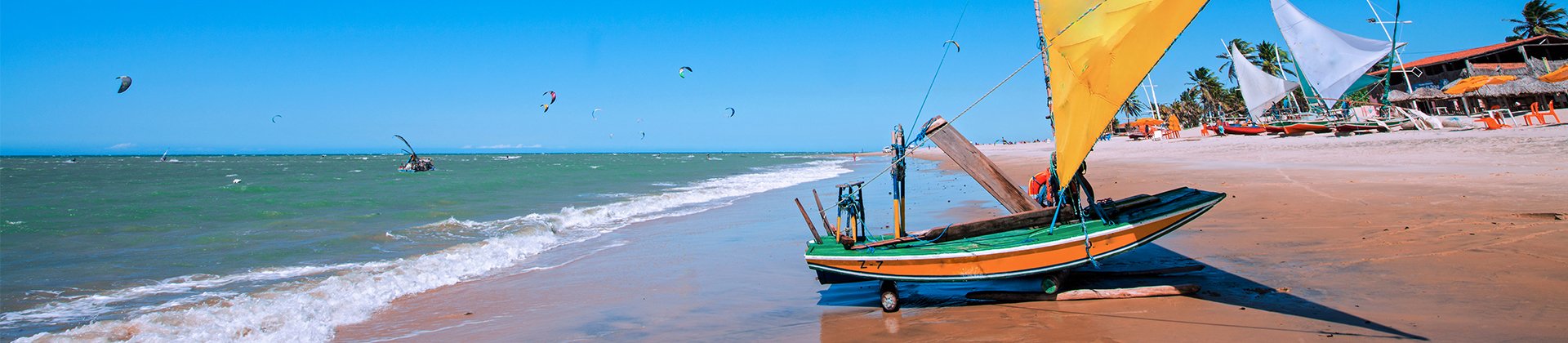 Boat on NE brazil beach