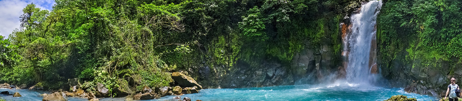 Rio Celeste river and waterfall